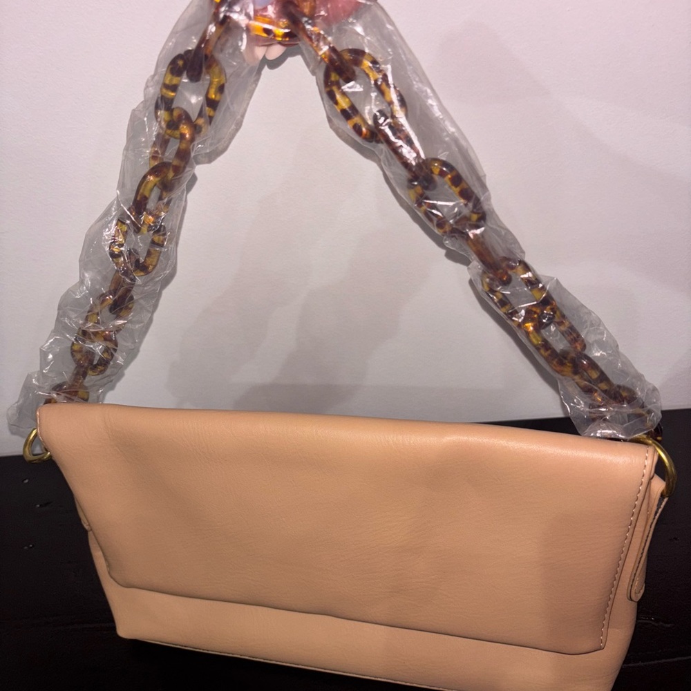 Elegant Tan Women's Bag with Chain Strap